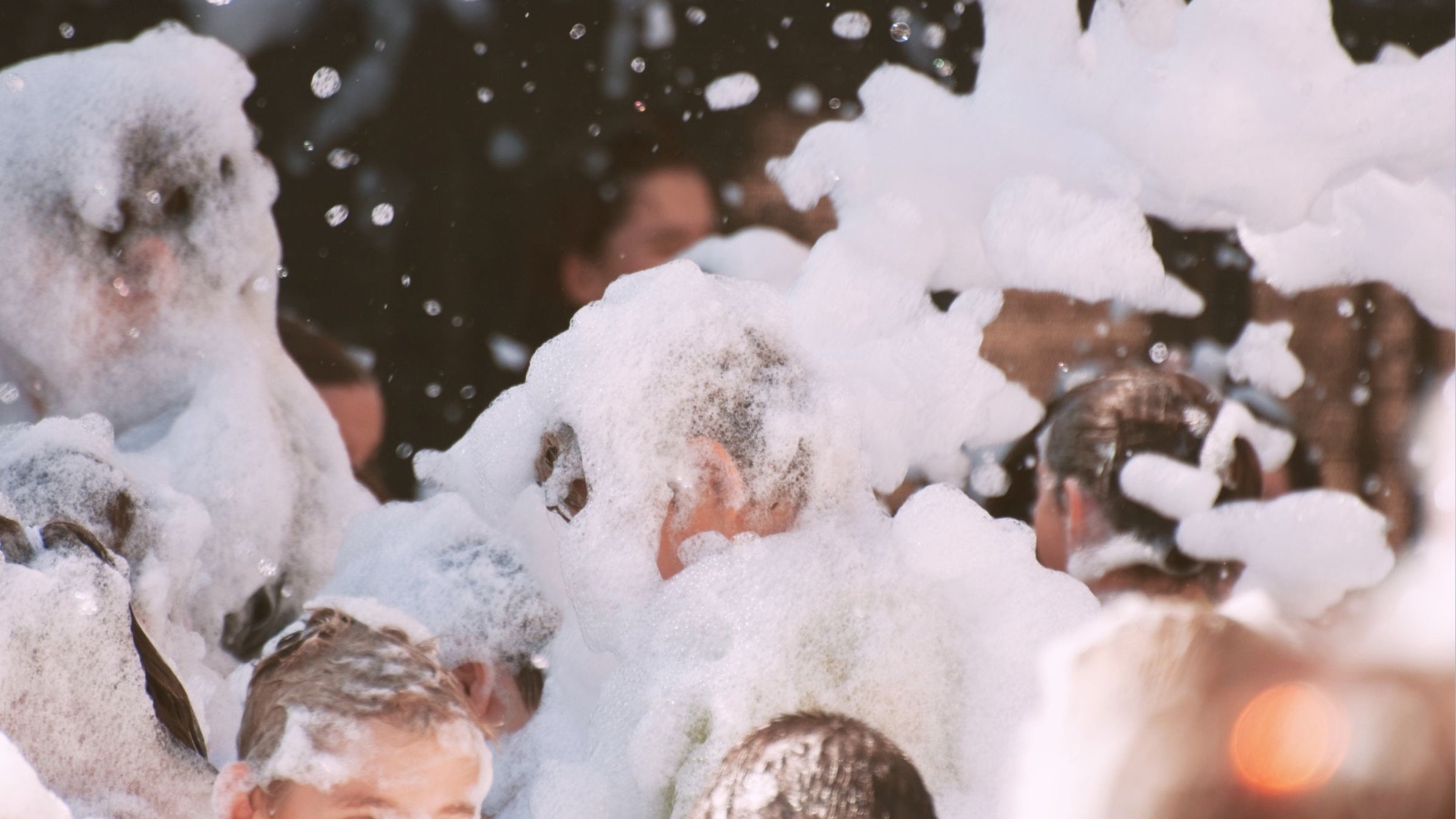 Crowd in the foam